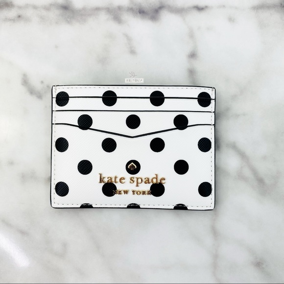 kate spade Handbags - Kate Spade Polka Dot Slim Card Holder Wallet